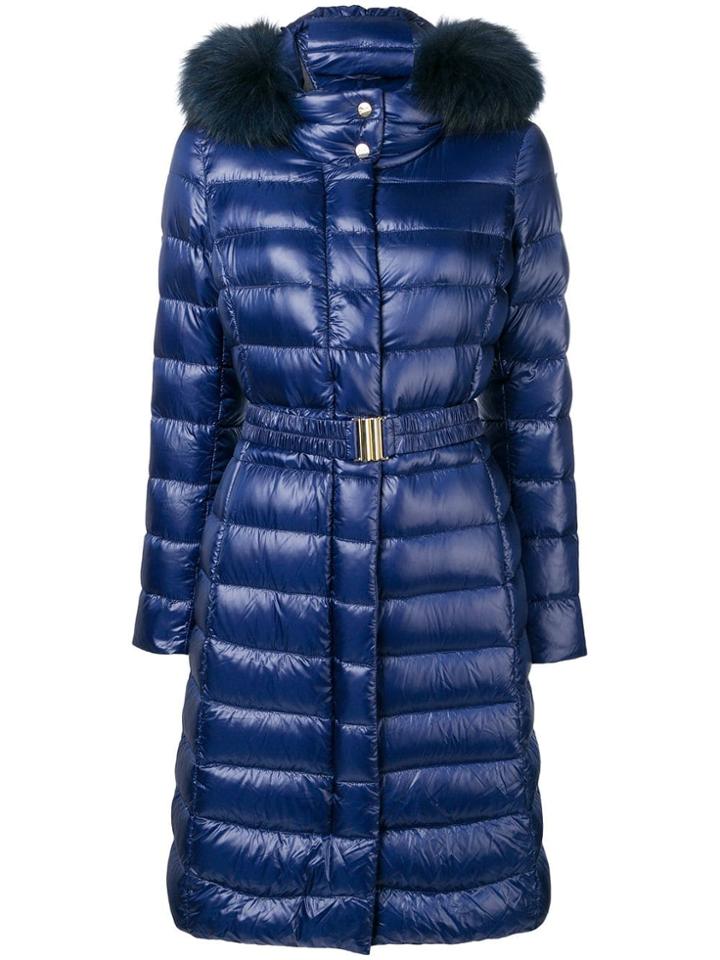 Herno Ultralight Belted Coat - Blue