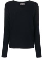 Jo No Fui V-neck Pullover - Blue