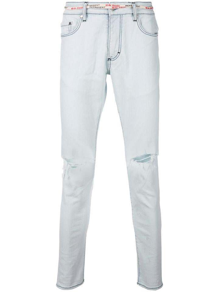 Represent Ripped Jeans - Blue