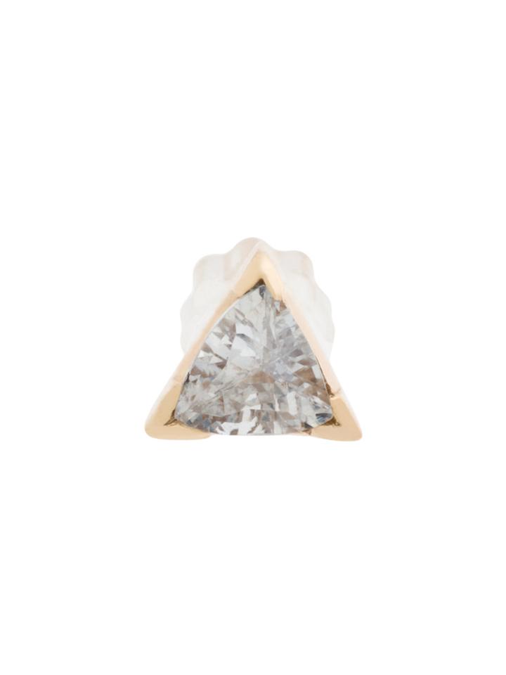 Maria Black Diamond Cut Trillion Earring - Metallic