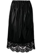 No21 Lace Trim Midi Skirt - Black