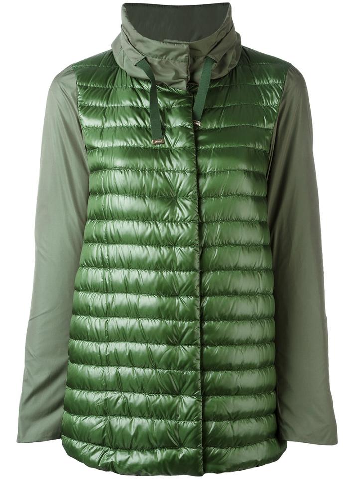 Herno Puffer Jacket, Women's, Size: 48, Green, Cotton/polyamide/polyester/feather Down