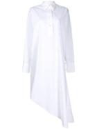 Mm6 Maison Margiela Asymmetric Hem Shirt Dress - White