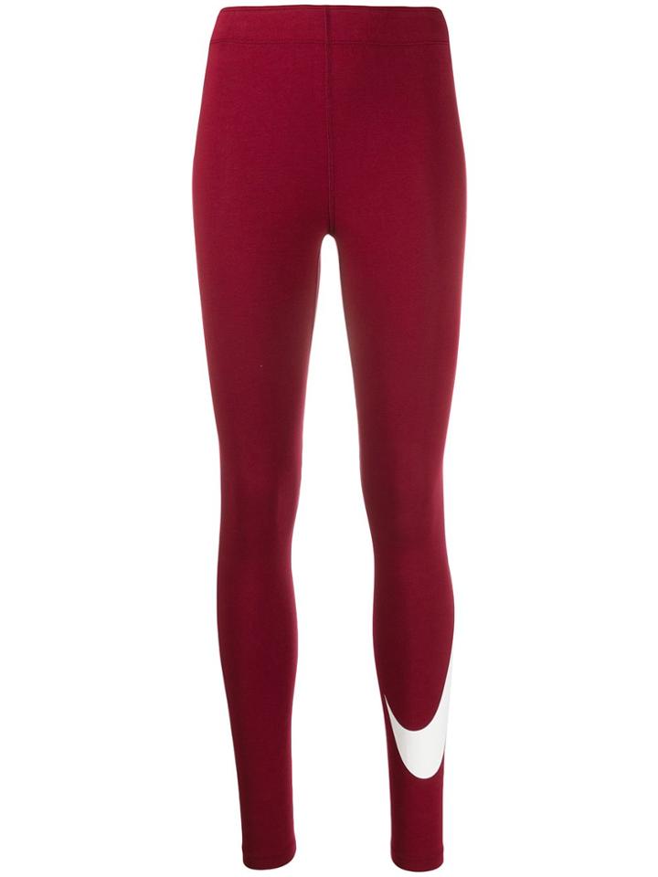 Nike Leg-a-see Logo Print Leggings - Red