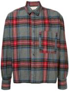 Monkey Time Cropped Plaid Shirt - Red