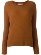Max Mara Crew Neck Jumper, Women's, Size: Medium, Brown, Silk/cashmere