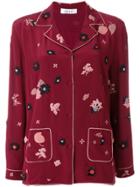 Valentino Floral Patch Pyjama Top - Red