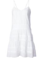 Frame Denim Embroidered Spaghetti Strap Dress, Women's, Size: Medium, White, Cotton
