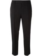 Twin-set Cropped Trousers, Women's, Size: Xl, Black, Polyester/spandex/elastane/wool