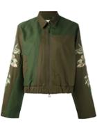 Maharishi - Embroidered Sleeve Jacket - Women - Cotton - 12, Green, Cotton