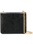 Tory Burch - Diagonal Stitch Shoulder Bag - Women - Leather/metal (other) - One Size, Black, Leather/metal (other)