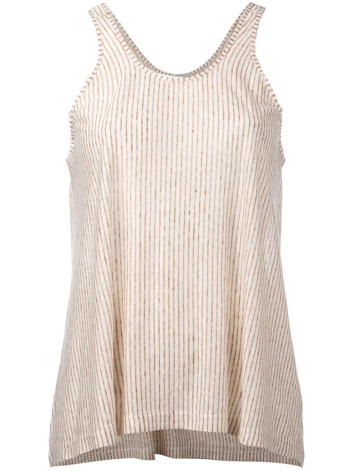 Forte Forte - Striped Top - Women - Linen/flax - 0, Women's, Nude/neutrals, Linen/flax