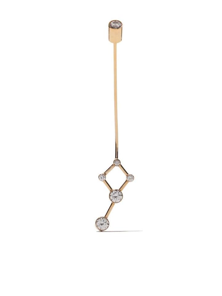 Sophie Bille Brahe 14kt Yellow Gold Dauphin Etoile Diamond Earring