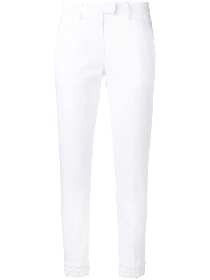 Dondup Crochet Cuff Cropped Trousers - White