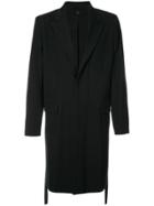 Ann Demeulemeester Strap Detail Single-breasted Coat - Black