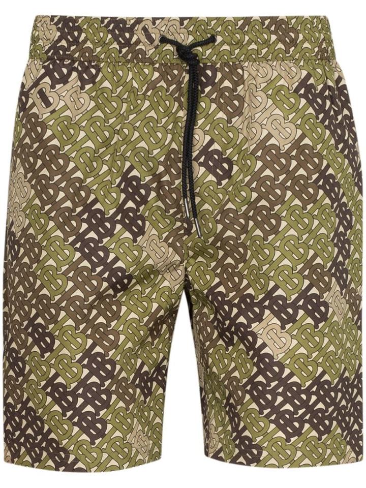 Burberry Monogram Swim Shorts - Green