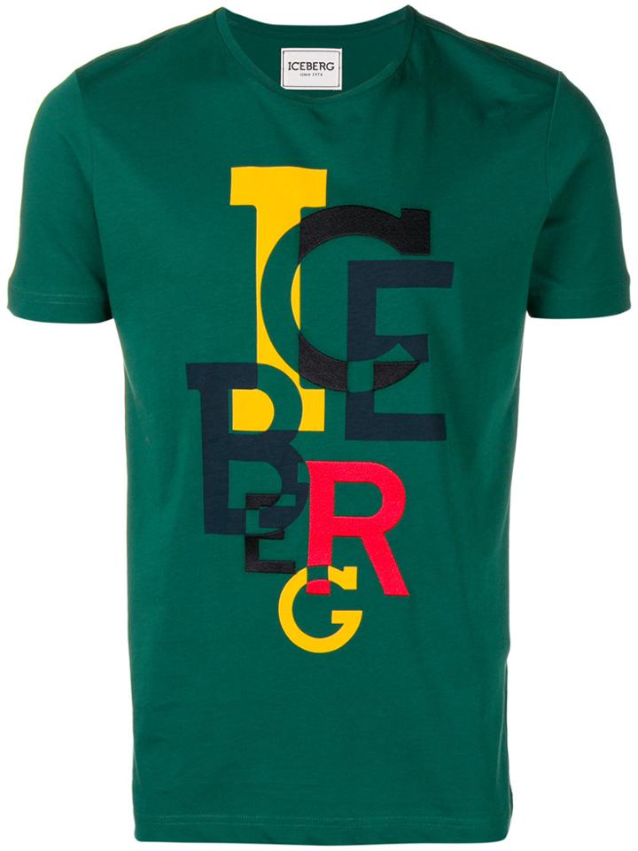 Iceberg Embroidered Logo Print T-shirt - Green