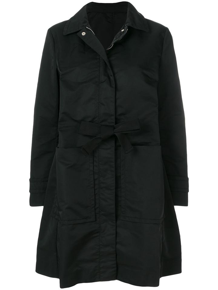 Moncler Belted Parka Coat - Black