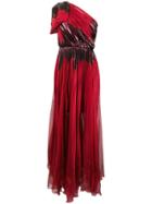 Maria Lucia Hohan One-shoulder Bow Gown - Red