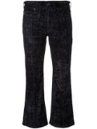 Diesel Black Gold Cropped Bootcut Jeans, Women's, Size: 29, Blue, Cotton/polyester/spandex/elastane