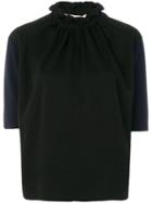 Marni Ruched Neck Top - Black