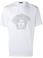 Versace - Medusa Embellished T-shirt - Men - Cotton - M, White, Cotton