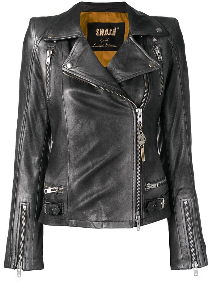 S.w.o.r.d 6.6.44 Slim Biker Jacket - Grey