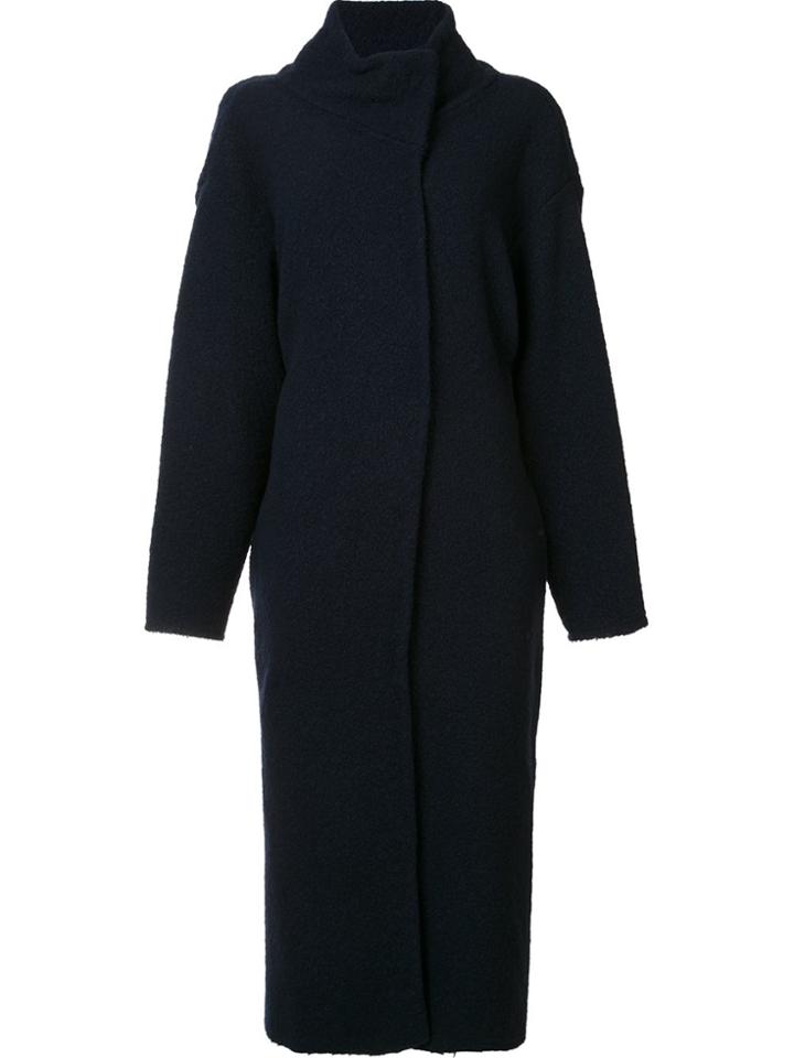 Les Animaux Long Oversized Coat - Blue