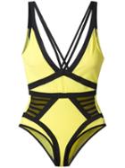 Moeva Elle Swimsuit, Women's, Size: Small, Yellow/orange, Polyamide/spandex/elastane
