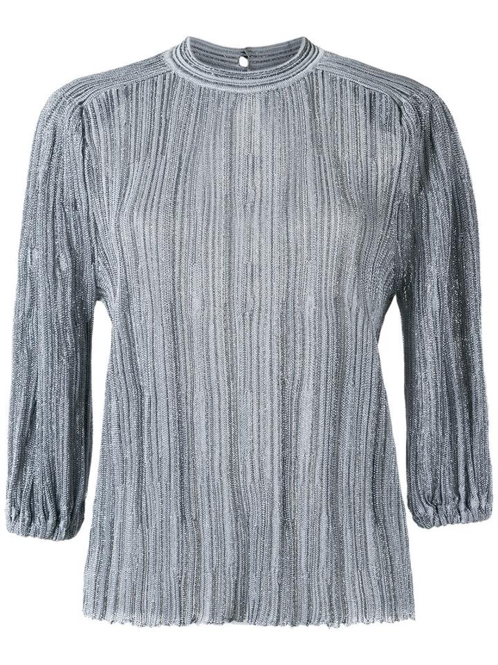 Gig - Knit Blouse - Women - Polyamide/polyester/spandex/elastane/viscose - M, Women's, Grey, Polyamide/polyester/spandex/elastane/viscose