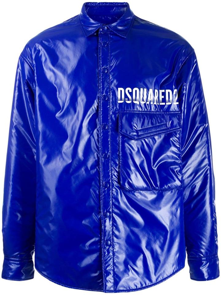 Dsquared2 Padded Logo Jacket - Blue