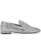 Chiara Ferragni Slip-on Glitter Loafers - Silver