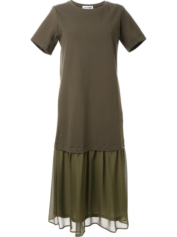 Muveil Ruffled Shift Dress