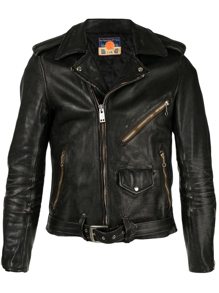 Black Means Distressed Biker Jacket