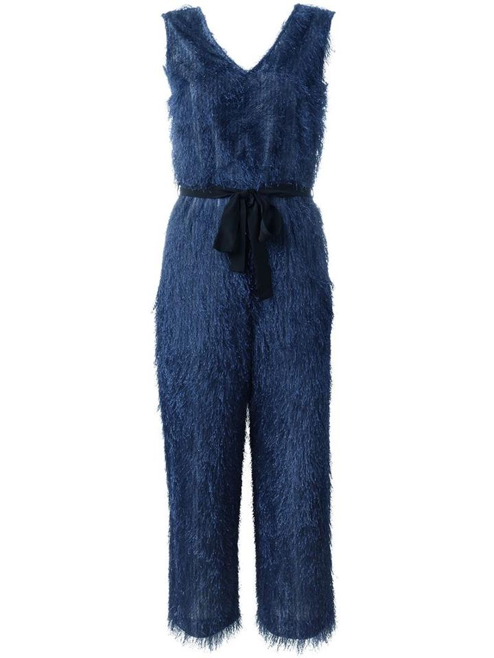 L Autre Chose Sleeveless Jumpsuit, Women's, Size: 40, Blue, Polyester
