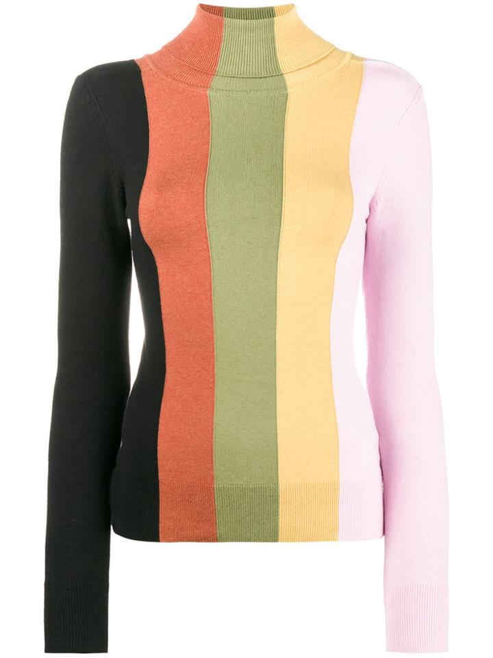 Joostricot Roll Neck Striped Sweater - Multicolour