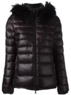Duvetica Fur Trim Padded Jacket, Women's, Size: 44, Black, Feather Down/polyamide