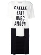 Gaelle Bonheur Contrast High Low Hem T-shirt, Women's, Size: 0, White, Cotton