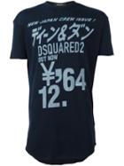 Dsquared2 'new Japan Crew' T-shirt, Men's, Size: Medium, Blue, Virgin Wool