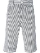 Comme Des Garçons Shirt Striped Bermuda Shorts