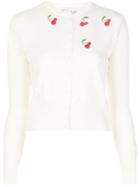Hvn Laura Embroidered Cardigan - White