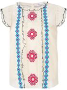 Red Valentino Embroidered Tulle Blouse - Neutrals