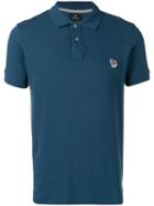 Ps Paul Smith Logo Embroidered Polo Top - Blue