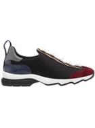 Fendi Black Pearl Mesh Slip On Sneakers