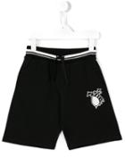Dolce & Gabbana Kids Drum Kit Appliqué Track Shorts, Boy's, Size: 12 Yrs, Black