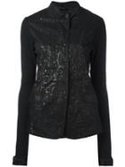Rundholz Paint Splatter Print Jacket, Women's, Size: 38, Black, Cotton/spandex/elastane