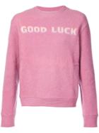 The Elder Statesman Good Luck Sweatshirt - Pink & Purple