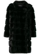 Simonetta Ravizza Open Fur Coat - Black