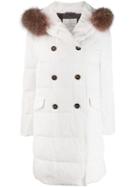 Brunello Cucinelli Fur-trimmed Parka Coat - White
