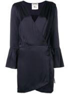 Semicouture Wrap Style Dress - Blue